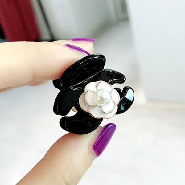 

korea style girl simple mini small hair camellia imitation pearl clips for women fashion gripper accessories1