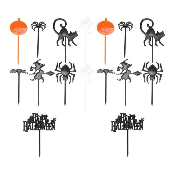 

forks 2set cake er insert cards fruit (black, white, orange)