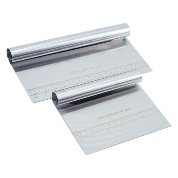 

baking & pastry tools stainless steel noodle knife cake scraper with scale cutters cooking dough accessories