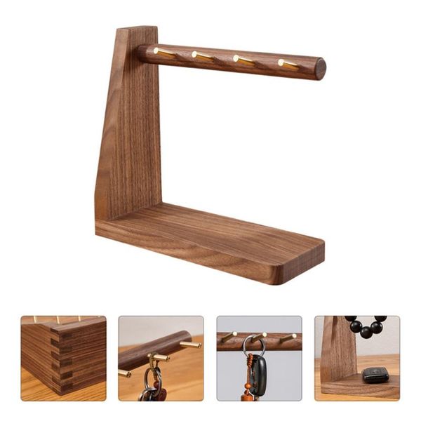 

pc useful key hanger stable simple storage rack retro bracket (walnut) hooks & rails