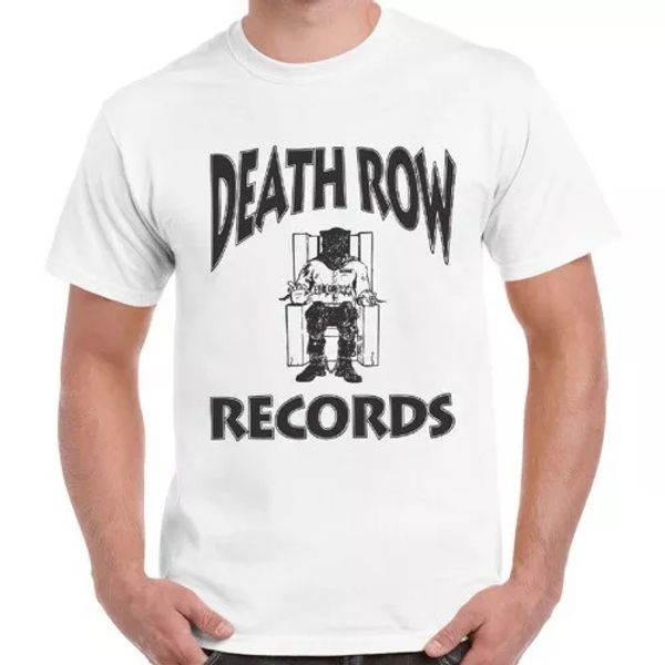 

death row records music label men women cool gift retro t shirt 2581, White;black