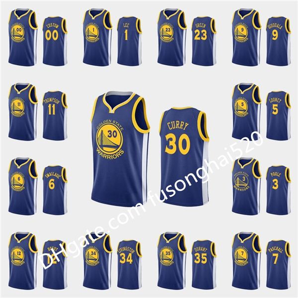 

2021 print men's women kids klay 11 thompson kevin durant damion lee eric paschall stephen curry custom basketball jersey, Black;red
