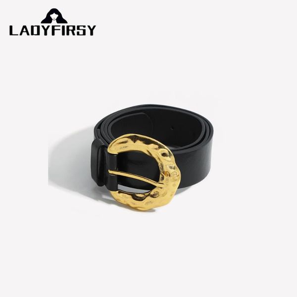 

ladyfrisy novo leather belt women waist luxury black pu belts for jeans dresses woman buckle girls ladies fashion accessories, Black;brown