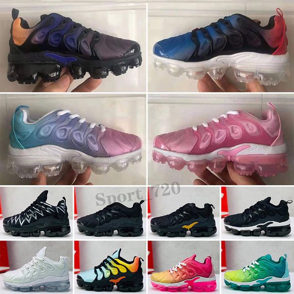

latest arrival kids children tns plus ultra tuned trainer childrens running shoes boy girl youth kid sport sneaker size 24-35, Black