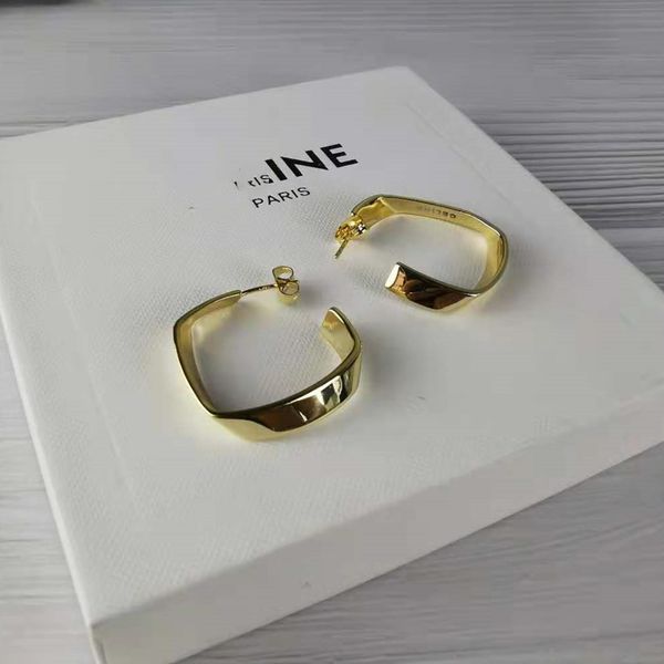 

70% off new earrings are square irregular gold plated with geometric, Golden;silver