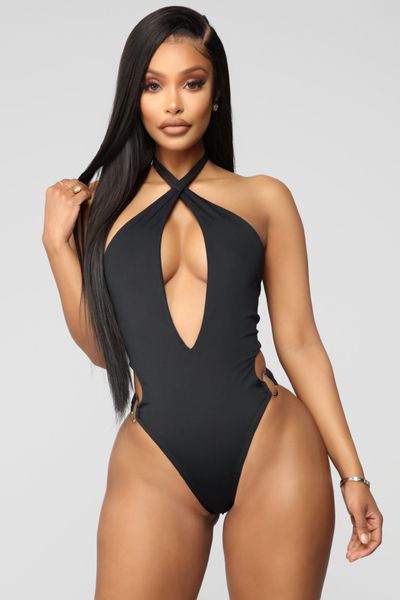 

n350 2021 women one piece bikini swimsuit, White;black