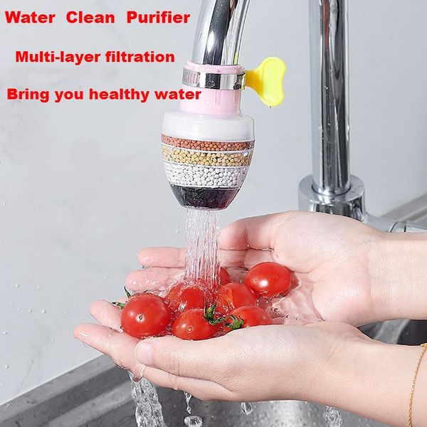 Torneiras de cozinha Torneira de carbono doméstico Mini Tap Water Clean Filture Filtration Cartuction 16-23mm filtro2021
