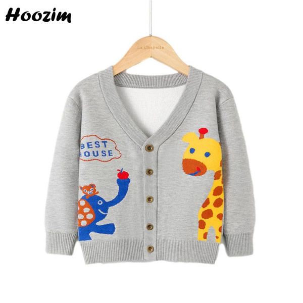 

spring crochet cartoon elephant v neck long sleeve cardigan boys 2-8 years casual knitted single breasted cotton sweater girls pullover, Blue