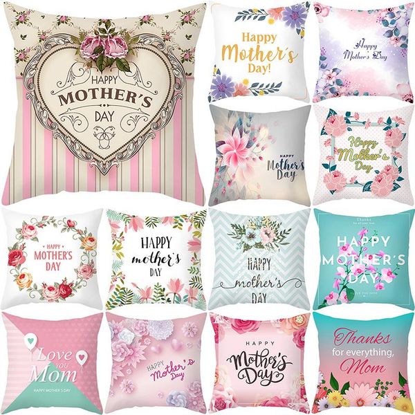 

cushion/decorative pillow home decorative mother's day cushion cover polyester sofa car seat throw pillowcases covers funda cojin 45x45