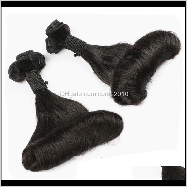 Cabelo humano brasileiro tece tia funmi Double desenhado desenhado virgem virgem humana extensões funmi cabelo natural preto cor ej4ie hmy8n