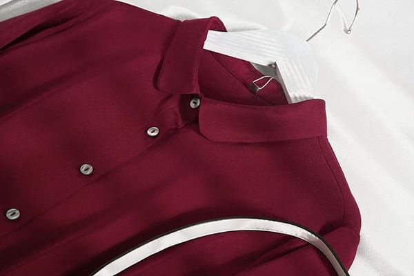 

blouses heavyweight pure long sleeve loose shirt women's 30  missan silk 2021 fashion, White