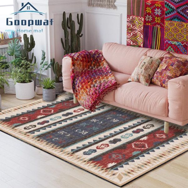 

carpets moroccan ethnic style home decor carpet bohemian retro living room bedroom non-slip floor mat polyester area