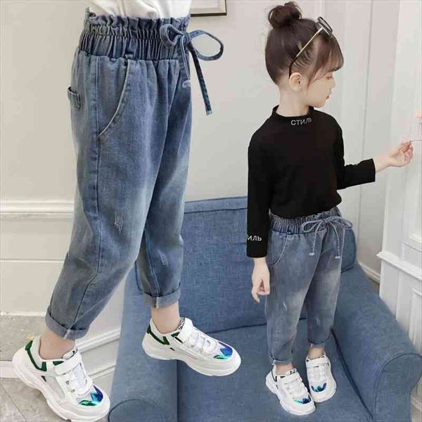 

fashion girls jeans baby girl boutique clothes fall denim pant teenagers long pants trousers kids 2-11years, Blue