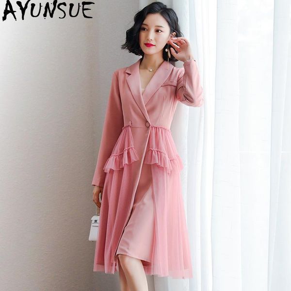 

casual dresses spring summer dress women clothes 2021 korean vintage office elegant career suit ol womens pink party zt2063, Black;gray