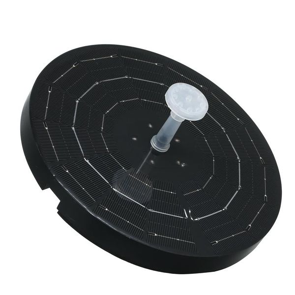 

garden decorations 3.8w solar fountain pump with led lights, powered water 2200mah battery for bird bath,