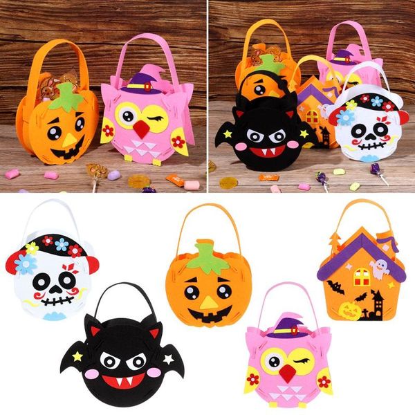 

gift wrap halloween diy pumpkin candy bag tote bucket basket decoration ornament props party festival children