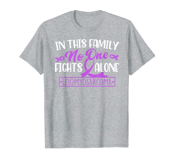 

leiomyosarcoma shirt in this family no one fights alone t-shirt, White;black