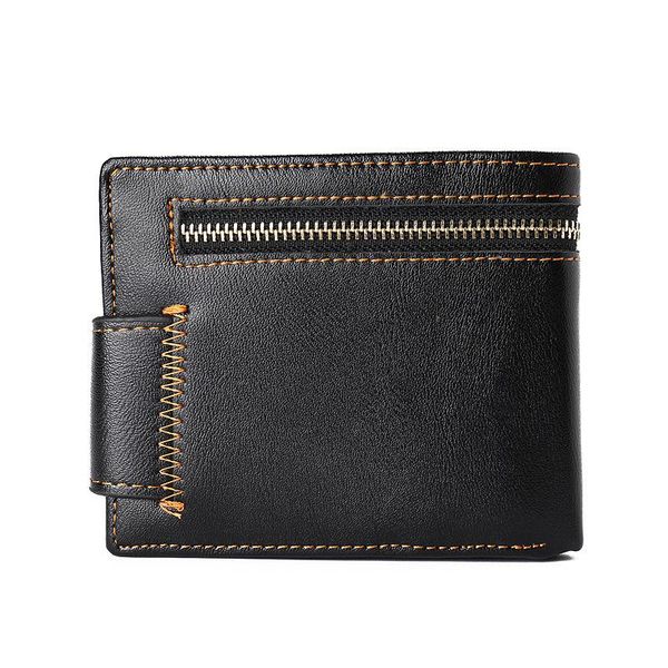 

wallets 2021 style zipper students wallet short- fashion coin purse, Red;black