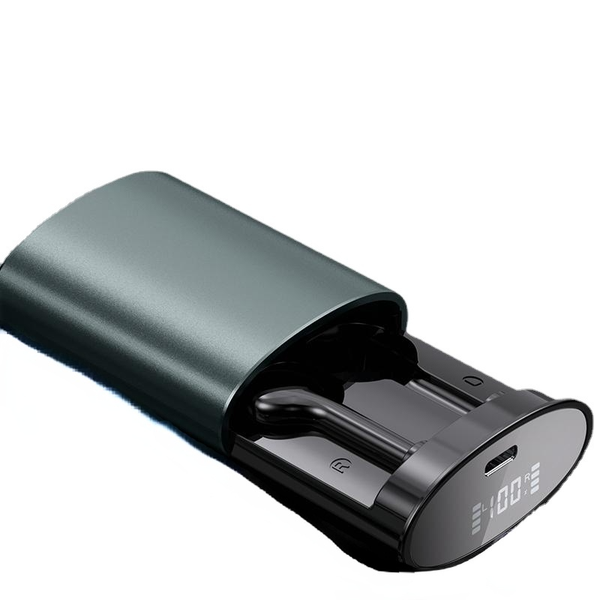 

pull-out style bluetooth v5.0 touch operate headset mirror led display tws wireless earbuds for android ios mobile phone