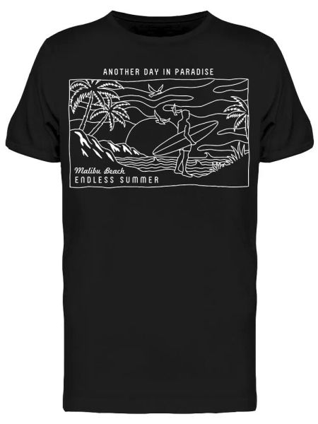 

another day in paradise summer tee men's -image by shutterstock, White;black