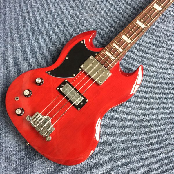 

electric bass guitar , 4 string, red sandalwood finger, customized ba ss, hipping