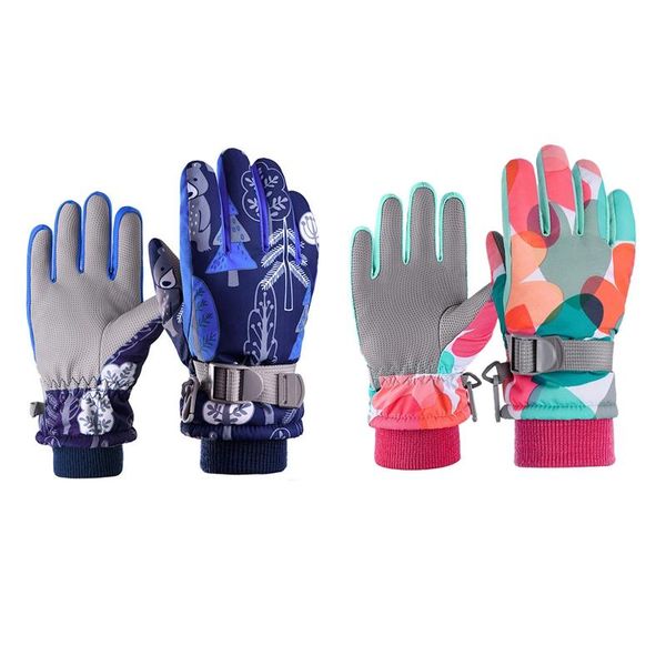 

ski gloves wheel up kids winter waterproof non-slip for snowboarding