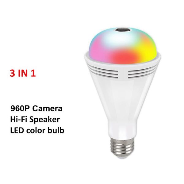 

cameras bulb camera ip wifi lamp 960p bluetooth mini fisheye wireless panoramic home security 360 degree 7 light speaker