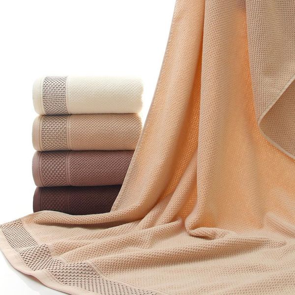 

towel 100% cotton set for bath and sauna 70x140cm brown beige soft beach spa towels bathroom home