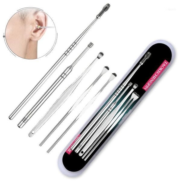 

pcs / set of stainless steel spiral ear spoon care spoonear picking tool wax removal cleaning beauty & health11