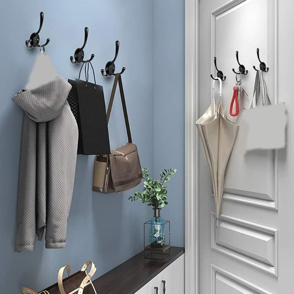 

hangers & racks metal coat large double hook wall zinc alloy scarf for bathroom kitchen