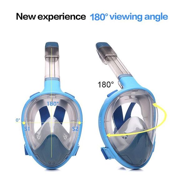 

underwater scuba anti fog waterproof full face diving mask snorkeling respiratory masks safe swimming equipment for youth