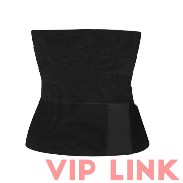 

women's shapers vip link waist trainer tummy wrap fajas slim belt, Black;white