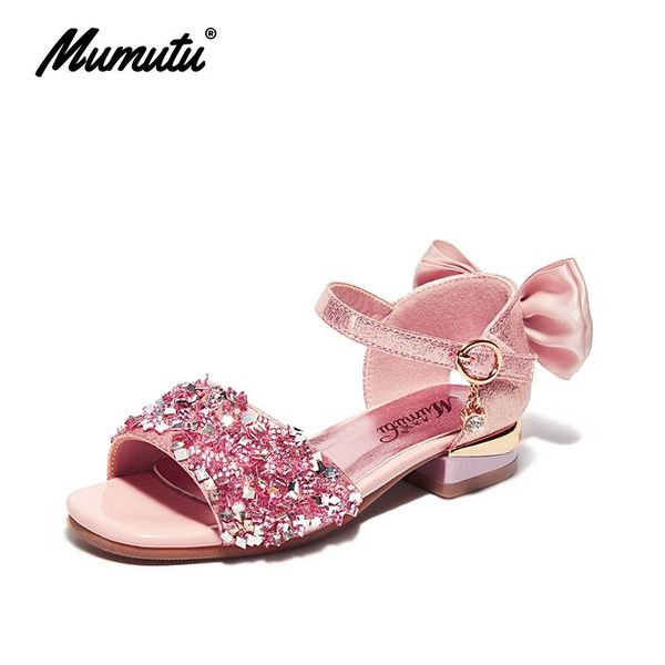 

odorless soft standard size children like girls breathable anti-wear casual light sequined summerÂ scandal mm1976 sandals, Black;red
