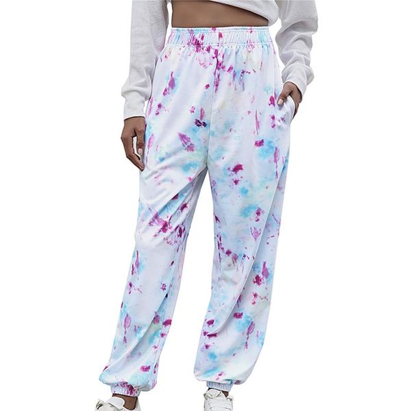 

women's leggings leggins mujer elastic waist baggy tie-dye fitness sweatpants joggers seamless legging pantalones de, Black
