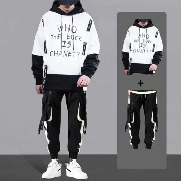 

men's hoodie, casual sportswear, elastic belt, hip hop, spring and autumn, Gray