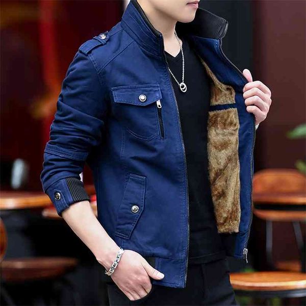 

100% cotton men jacket for spring autumn winter warm jackets men's coats casual mens military tactical parka workwear outerwear 210820, Black;brown