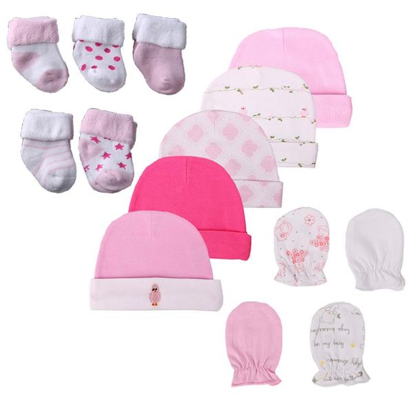 Одежда наборы Unisex Born Set Hat Gloves Носки хлопковые девочка мальчик костюм повседневной родовой подарки Ropa Pography реквизит