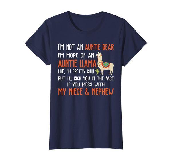 

Womens Not An Auntie Bear I'm More Of An Auntie Llama Funny Shirt, Mainly pictures