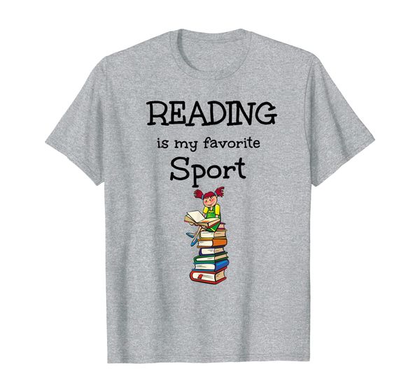

reading is my favorite sport funny books reading loves gift t-shirt, White;black