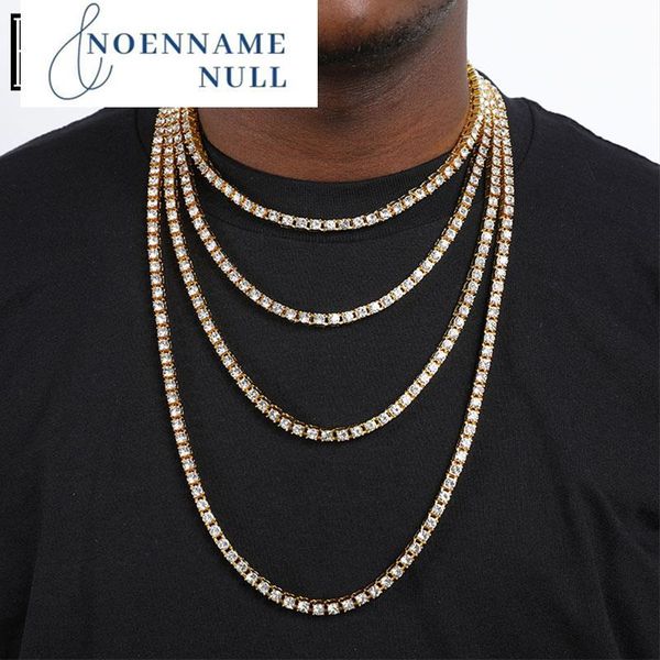 

chains hip hop iced out 5mm mens necklaces 1 row rhinestone choker bling crystal tennis chain necklace for men jewelry, Silver