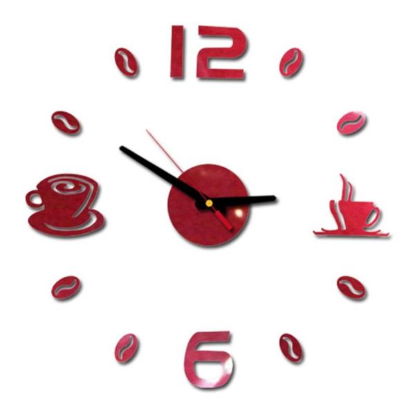 

wall clocks creative clock 3d acrylic mirror sticker diy mute home mural
