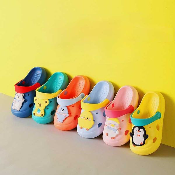 

slipper children slippers for boys girls cartoon shoes summer toddler flip flops baby indoor beach swimming, Black;grey