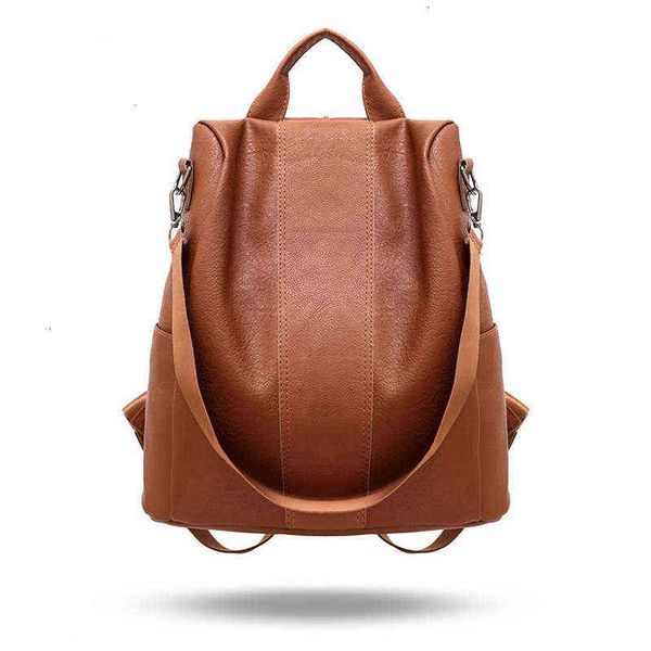 

hbp non- large capacity anti theft korean backpack pu simple casual soft leather women's bag sport.0018