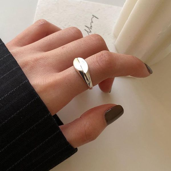 

korea design minimalist fashion irregular twist silver color open rings for women girls party jewelry trinket wedding, Slivery;golden