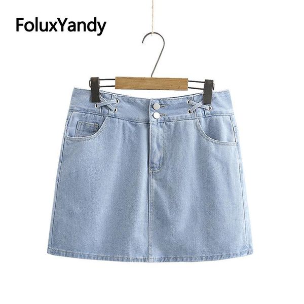 

skirts brand women's skirt plus size xxxl 4xl casual mini slim a-line denim black blue kkfy5432