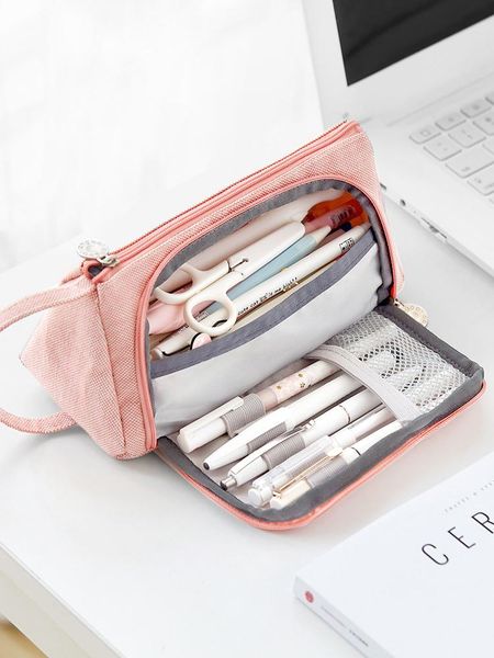 

stationery large capacity canvas pencil bag bags