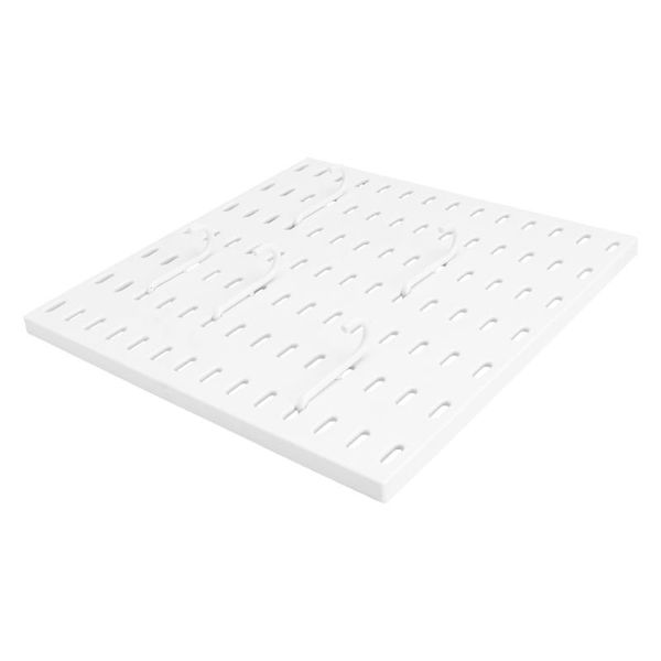

hooks & rails 1 set of practical kitchen pegboard rack wall-mounted storage hook (white)