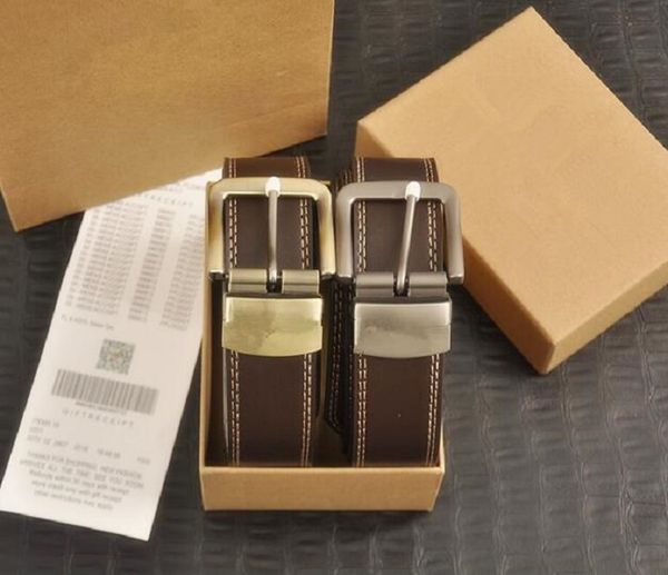

2021 fashion needle buckle genuine leather belt with box designer men women mens belts, Black;brown