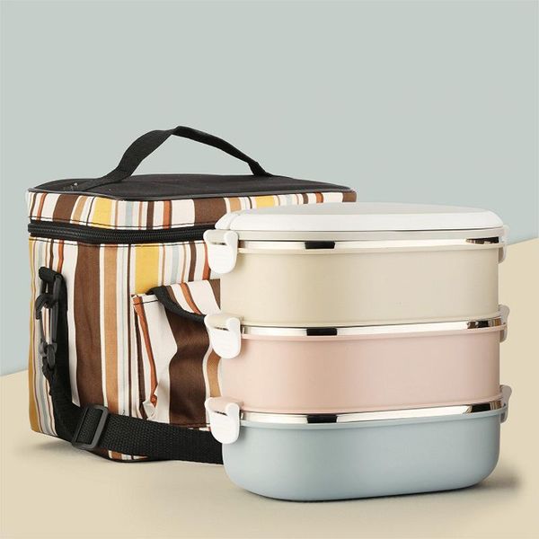 

dinnerware sets portable container for storage thermal bento box japanese style kids school picnic lunch boxs insulation dinner