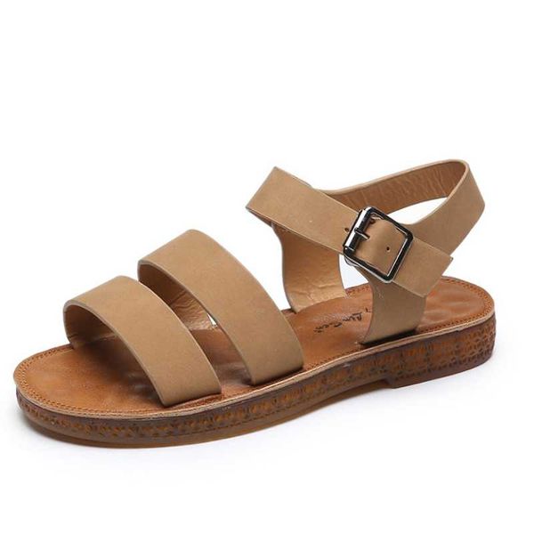 

sandals 2021 summer flat women roma style ladies shoes for beach girl student sports soft bottom wsh3866, Black